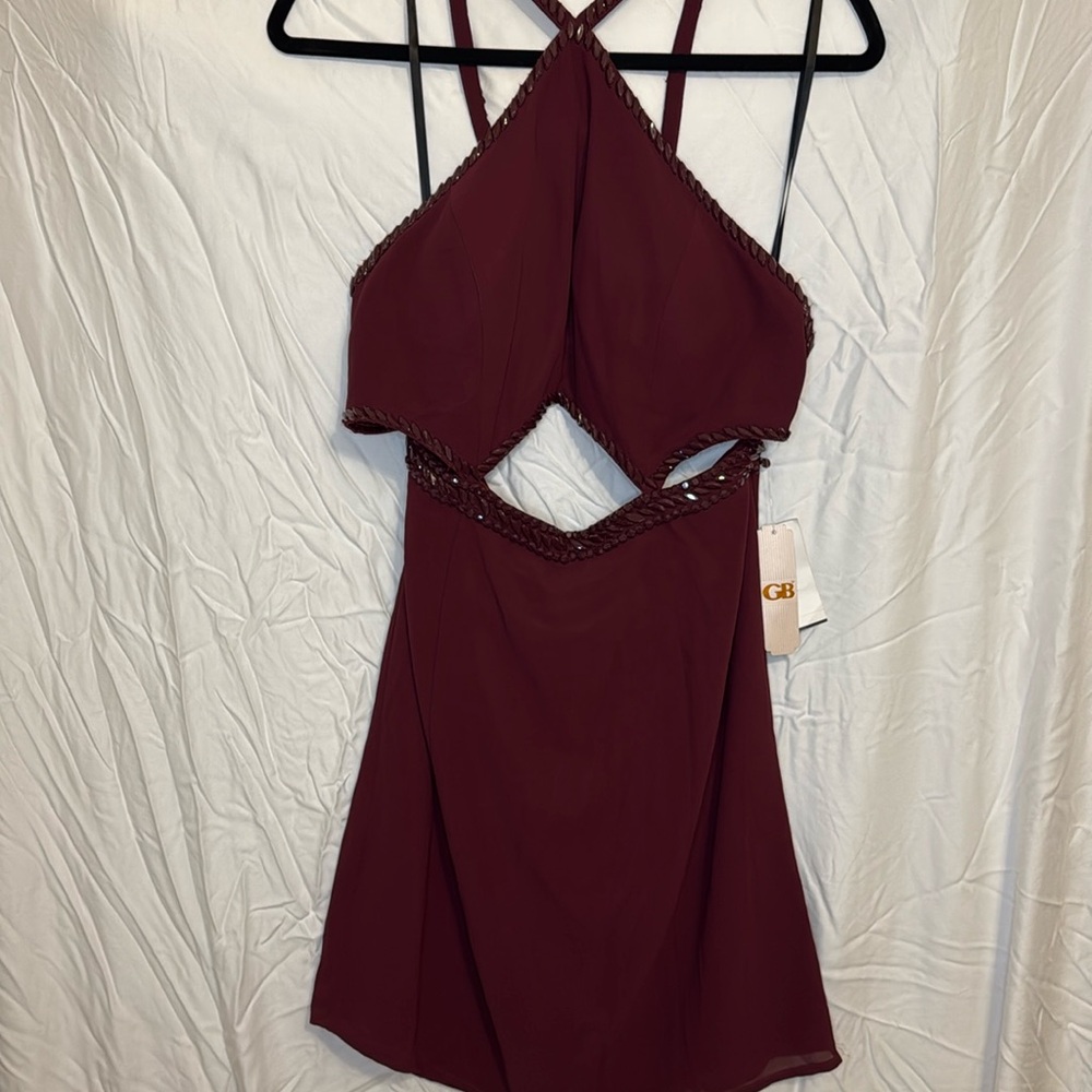 NWT Gianni Bini Burgundy Beaded Dress New with Tags - Women’s Large
